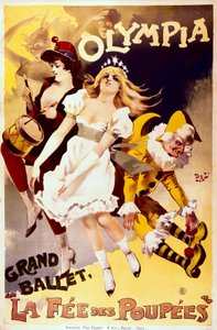 La Fée des Poupées、オランピア劇場でのグランド バレエの広告ポスター (カラー リソ) 作： Pal (1855 1942)