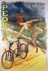 La Peoria自転車の広告ポスター（カラーリトグラフ） 作： Pal