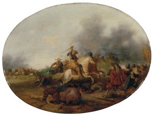 1637馬が倒れた騎兵の小競り合い 作： Palamedes Palamedesz