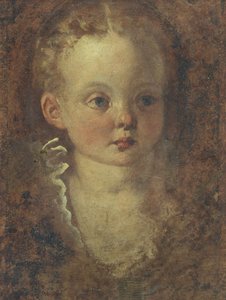 少女の胸像（裏面）、1588-90年頃（油彩・カンヴァスボード 作： Palma Il Giovane