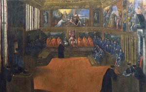 ヴェネツィアの総督が聖地を訪問 作： Palma Il Giovane