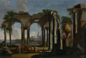 カンパーニャで説教する聖パウロ、1735年頃。 作： Pannini