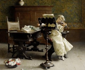 バイオリニストです。 作： Paolo Giovanni Bedini