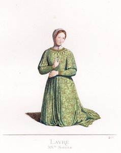 Laure de Sade (1310-1348) - ペトラルカのローラ、シモーネ・マルティーニの肖像画より 作： Paolo Mercuri