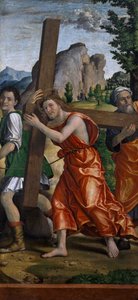 パオロ・カヴァッツォーラ（1486-1522）の「受難のポリプティク」から「カルヴァリーへの道」の部分 作： Paolo Morando Cavazzola
