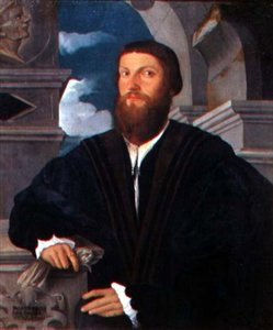 医師コニャーティの肖像、1534年頃 作： Paolo Pino or Pini