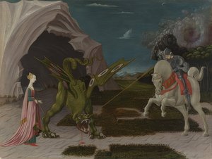 セントジョージとドラゴン。 1470年頃