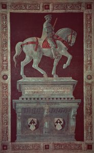 ジョン・ホークウッド卿の乗馬記念碑（1320-94）、1436（フレスコ画がキャンバスに転送された） 作： Paolo Uccello