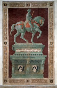 ジョン・ホークウッド卿の葬儀記念碑-フレスコ画 作： Paolo Uccello