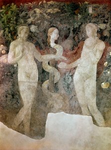 創世記、エヴェの創造と原罪（フレスコ画