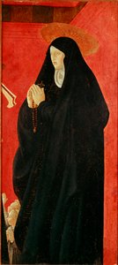 サントモナカ（モニーク？）詳細はこちらPaolo Uccello (Paolo di Dono) (1397-1475) 1440-1445年 木に描かれたデトレンペ 薄さ79x35cm フィレンツェ、コンティーニ・ボナコッシ・コレクション