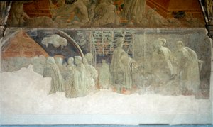ノアの物語、酔っぱらい - フレスコ画 作： Paolo Uccello