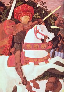 サンロマーノの戦い、ニッコロダトレンティーノd.1435の詳細、フィレンツェの傭兵のリーダー、c.1450-60テンペラ、30690のパネルの詳細