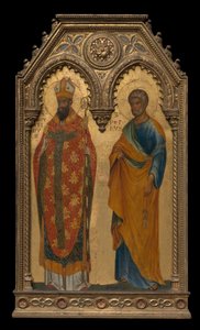 聖アウグスティヌスとピーター、1350年頃 作： Paolo Veneziano