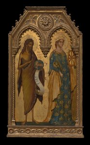 洗礼者ヨハネとアレクサンドリアのキャサリン、1350年頃 作： Paolo Veneziano