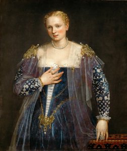 ヴェネツィアの女性ラ ベラ ナニの肖像画、c. 1560年。 作： Paolo Veronese