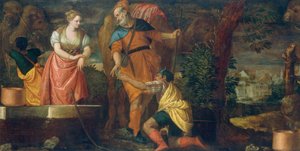井戸のレベッカ、c。 15821588 作： Paolo Veronese