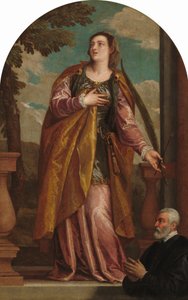 聖ルチアと寄付者、c。 15851595 作： Paolo Veronese