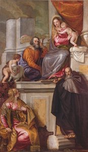 洗礼者聖ヨハネ、聖アンソニーアボット、聖カタリナの聖家族、1551年 作： Paolo Veronese