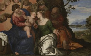 アレクサンドリアの聖カタリナの神秘的な結婚、c.1547–50 作： Paolo Veronese