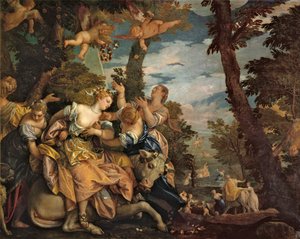 ヨーロッパのレイプ、1574年頃。 作： Paolo Veronese