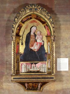 天使と聖人との謙遜の聖母、c.1440（パネルに金が入ったテンペラ）