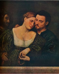 ヴェネツィアの恋人たち、1525-1530、1930年。 作： Paris Bordone