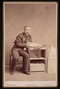 Fred Mather 1833-1900 の肖像、1887 年以前。 作： Parker and Co