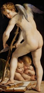 キューピッドカービングボウ 作： Parmigianino
