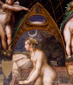 春に浸るダイアナ（『ダイアナとアクタイオンの神話』より 作： Parmigianino