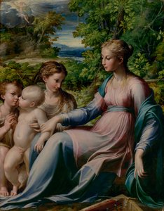 聖アンナと聖母マリアと聖ヨハネバプテストとマグダラのマリア 作： Parmigianino