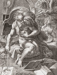 紀元前3世紀のギリシャの哲学者、ディオゲネス（エングレービング 作： Parmigianino 