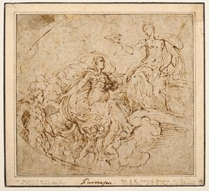 サンタ・マリア・デッラ・ステッカタ、パルマの聖母戴冠式の習作 作： Parmigianino