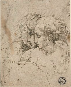 女性ヘッド 作： Parmigianino