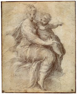 雲の上のマドンナと子供、c1525