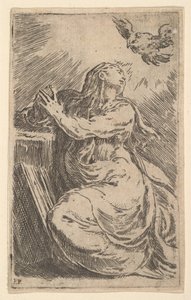 受胎告知、16世紀初頭。 作： Parmigianino