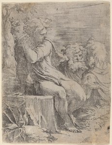 少年と二人の老人 作： Parmigianino