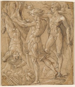 マルシュアスの皮剥ぎ 作： Parmigianino