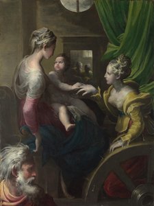 聖カタリナの神秘的な結婚、c。 1527-1530 作： Parmigianino
