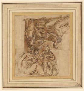 聖家族のための2つの研究 作： Parmigianino