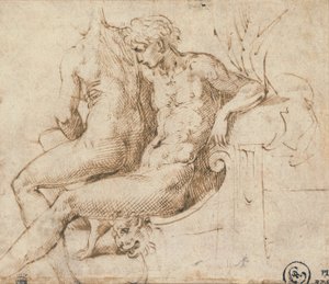 ソファに座っている2人の恋人 作： Parmigianino