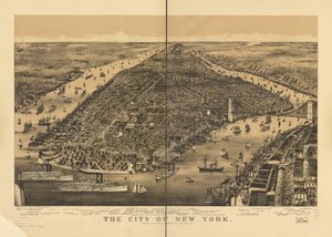 ニューヨーク市 作： Parsons and Atwater; Currier and Ives