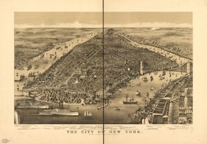 ニューヨーク市 作： Parsons and Atwater; Currier and Ives