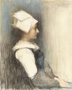 ブルトンの女の子、 作： Pascal Adolphe Jean Dagnan Bouveret
