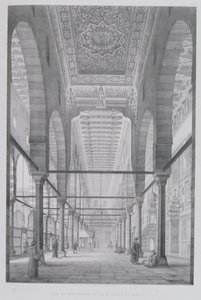 モイエドモスクの聖域のビュー、「カイロの記念碑と建物」からのプレート29、オーギュストHibon（1780-1857）1829によって彫刻 作： パスカル・ザビエル・コステ