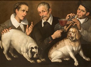 ズフォーロ奏者、1585～1590年。 作： Passerotti