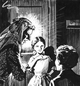 チャールズ・ディケンズ著『大いなる期待』の挿絵（ペンとインク） 作： パット (1907-95) ニコル