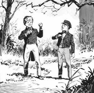 チャールズ・ディケンズ著『大いなる期待』の挿絵（ペンとインク） 作： パット (1907-95) ニコル