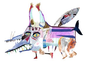 オイル・モンスター, 2011 （コラージュと水彩画）