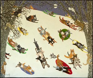 ホールディング・オン, 2011 （アクリル、キャラコ）